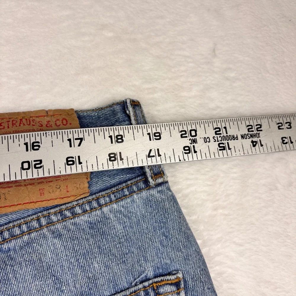 Levis 501 Mens 38x30 Medium Wash Faded Y2K distressed Loose fit CB4-29